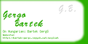 gergo bartek business card